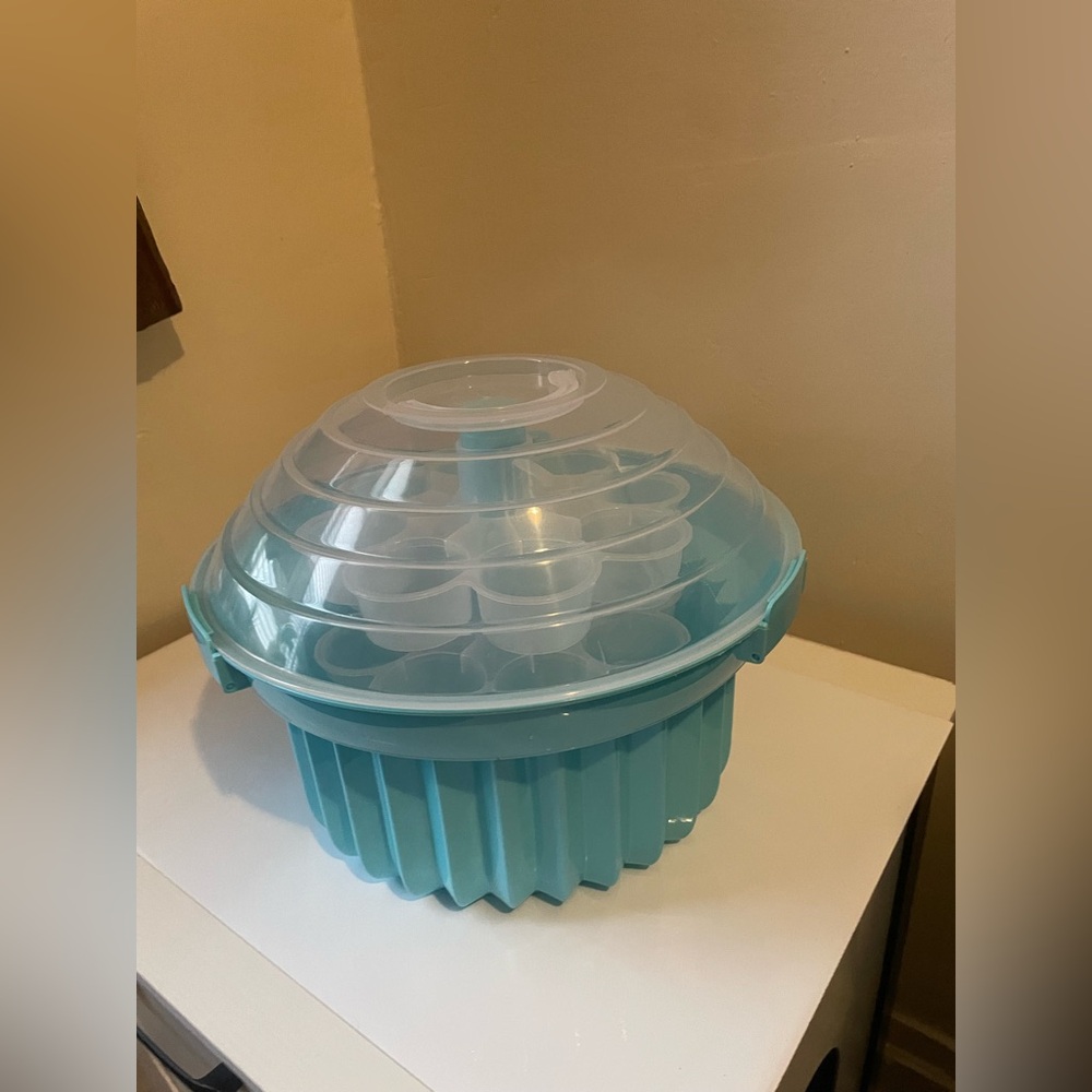 Blue and Clear Cupcake Carrier